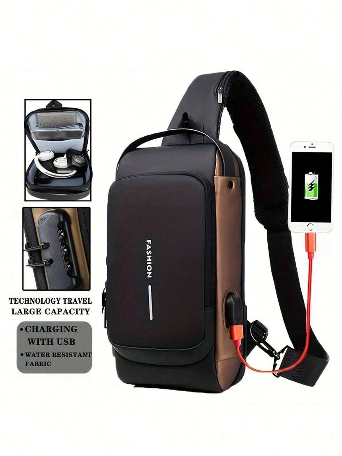 NeoPort™ Anti Theft Crossbody Charging Bag